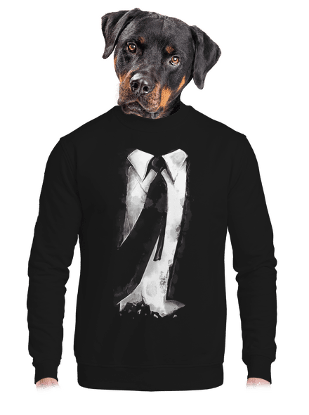 Oblek a kravata unisex mikina bez kapuce Black