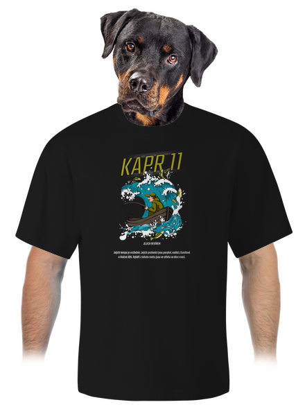 Kapr 11 unisex tričko oversized Black