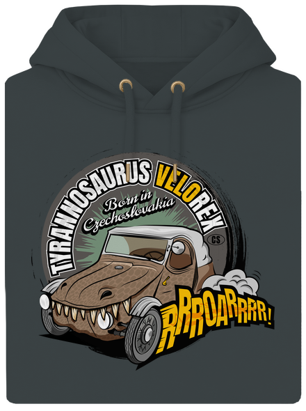 Tyrannosaurus Velorex unisex mikina premium Charcoal
