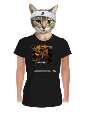 B17: Counter Strike dámské sportovní tričko Black