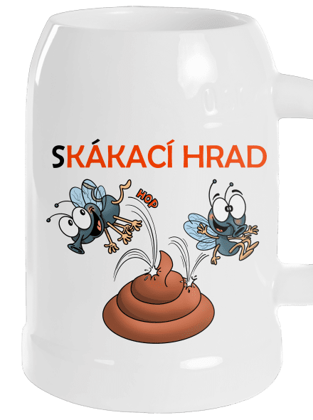 Skákací hrad půllitr White