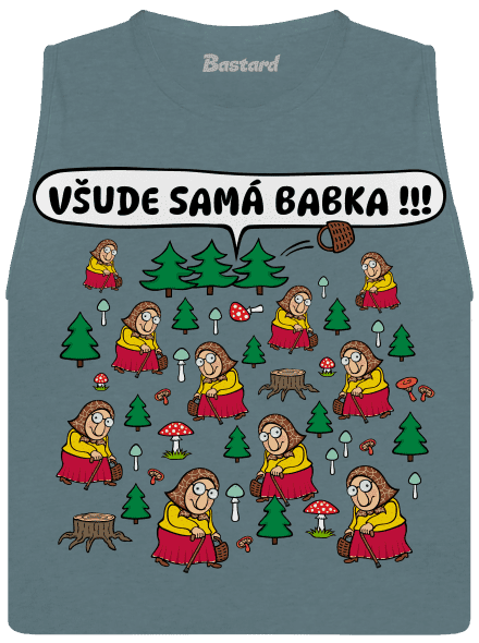 Všude samá babka dámské tílko volné Heather Deep Teal