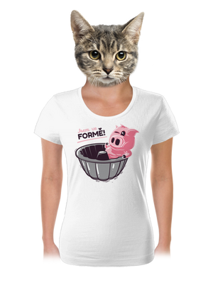 Ve formě dámské tričko White