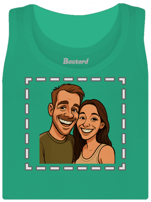 Karikatura z vlastní fotky dámské tílko klasické Mint Mal