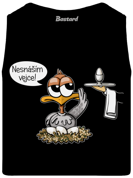 Nesnáším vejce pánské tílko Black