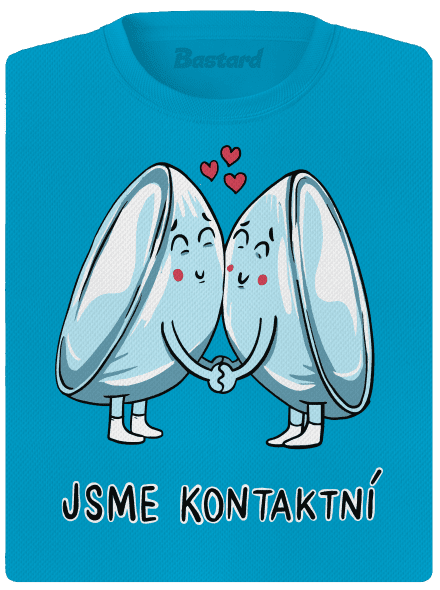 Kontaktní čočky dámské sportovní tričko Blue Atol