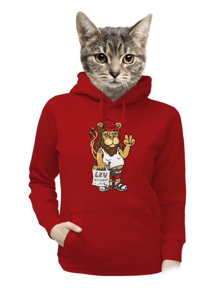 Lvíček dámská mikina klokanka Red Mal