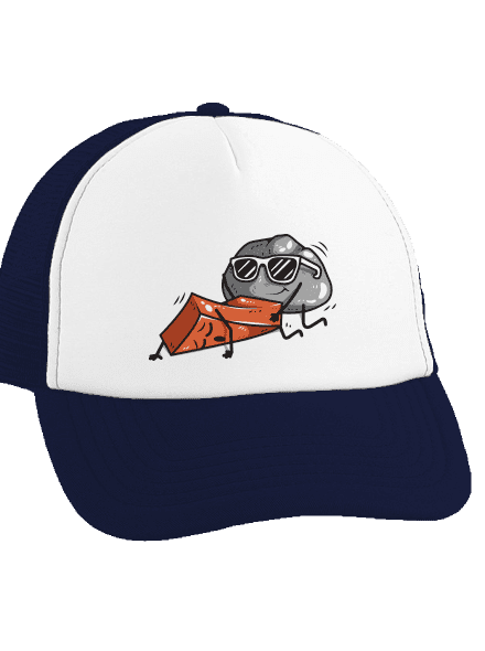 Kámen š**á cihlu kšiltovka truckerka French Navy cap