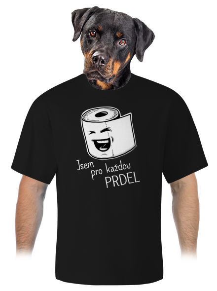 Prdel unisex tričko oversized Black