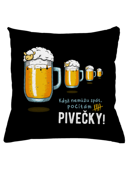 Pivečka polštář Black
