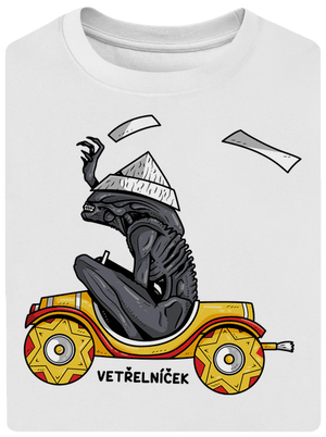 Vetřelníček unisex tričko oversized White