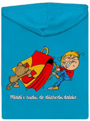 Školák dámská mikina na zip Blue Atol