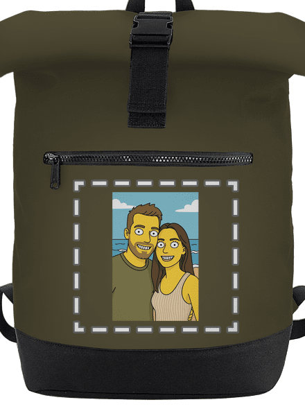 Simpsonovi z vlastní fotky batoh Military Green