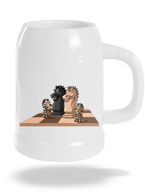 Šachová rodina půllitr White