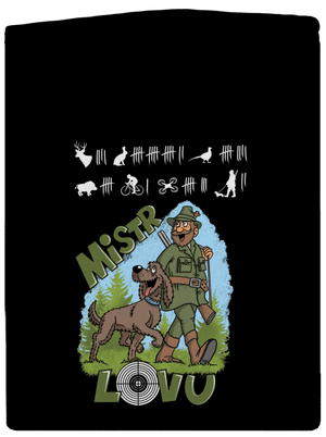 Mistr lovu pánská mikina na zip Black