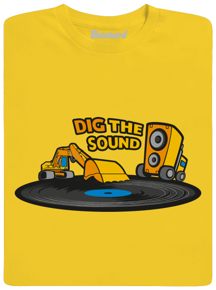 Dig the sound pánské tričko Gold