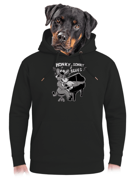 Honky donky blues unisex mikina premium Dark Black