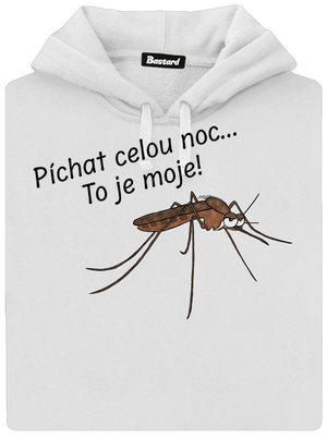 Komár s výdrží dámská mikina klokanka White