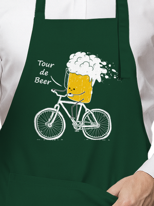 Tour de beer zástěra Bottle Green