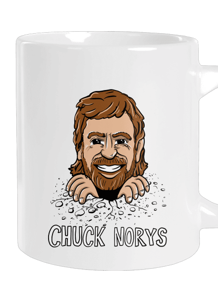 Chuck Norys velký hrnek White