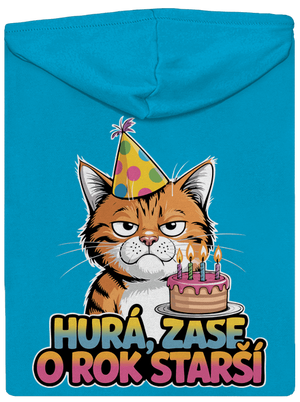 O rok starší dámská mikina na zip Blue Atol