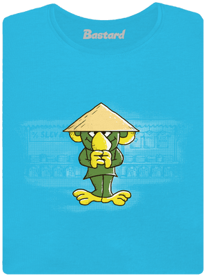 Dobí den dámské tričko s lemem Blue Atol