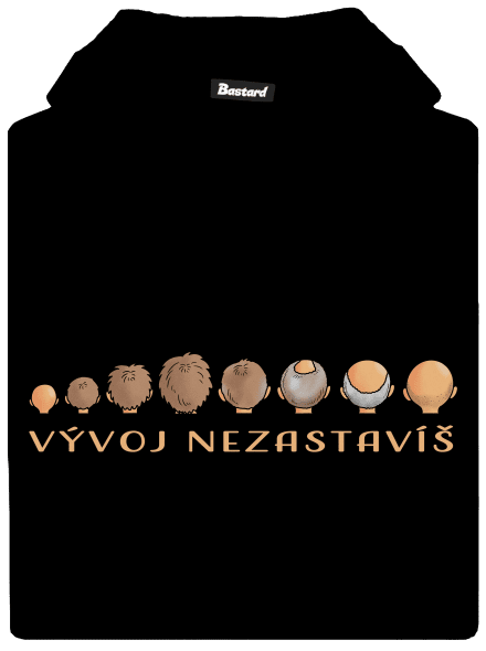 Vývoj nezastavíš dětská mikina klokanka Black