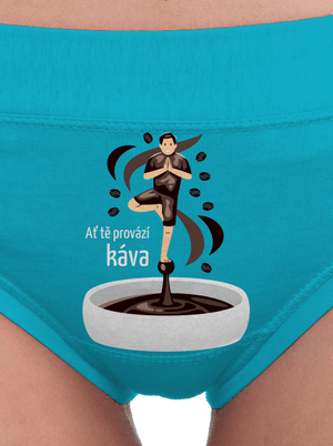 Káva provází dámské kalhotky Turquoise