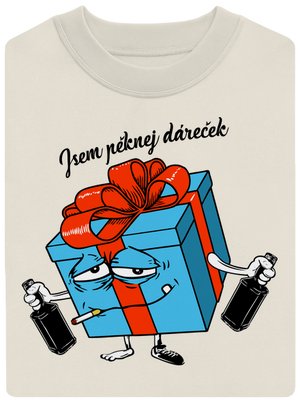 Dáreček unisex mikina bez kapuce Off White