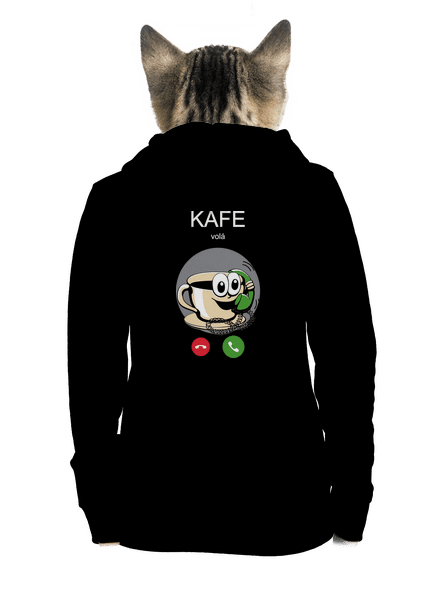 Kafe volá dámská mikina na zip Black