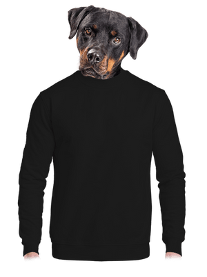 Bez potisku unisex mikina bez kapuce Black