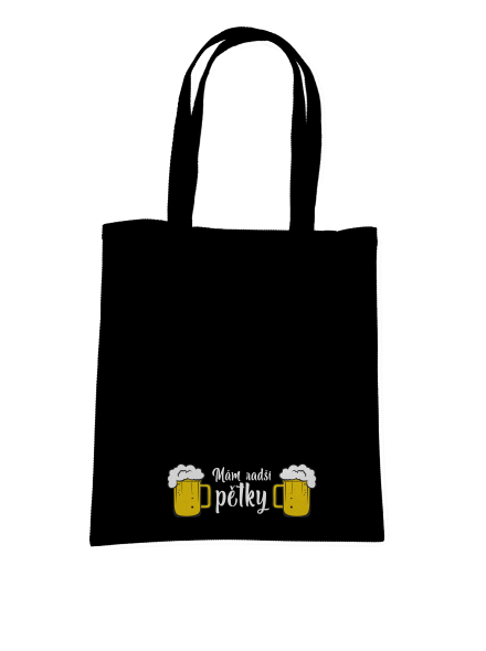 Mám raději pětky taška Black