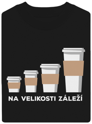 Na velikosti záleží unisex mikina bez kapuce Black