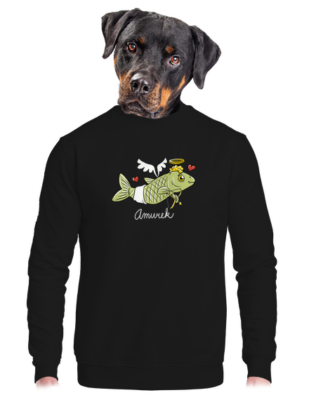 Amurek unisex mikina bez kapuce Black