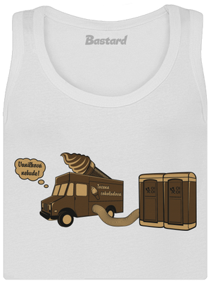 Točená čokoládová dámské tílko klasické White