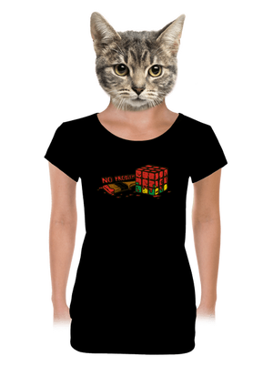 No problem dámské tričko s lemem Black