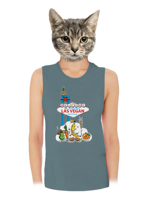 Las Vegan dámské tílko volné Heather Deep Teal