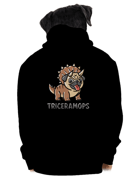Triceramops pánská mikina na zip Black