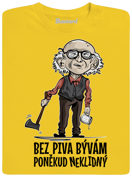 Neklidný bez piva pánské tričko Gold