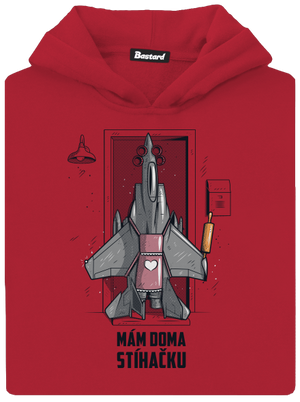 Stíhačka dětská mikina klokanka Fire Red