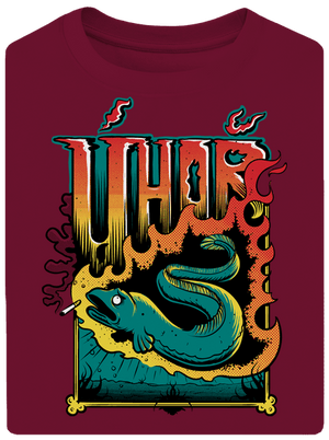 Úhoř unisex tričko oversized Garnet