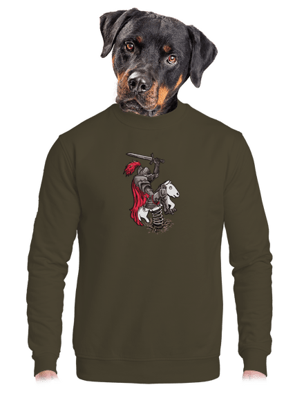 Rytíř unisex mikina bez kapuce Urban Khaki