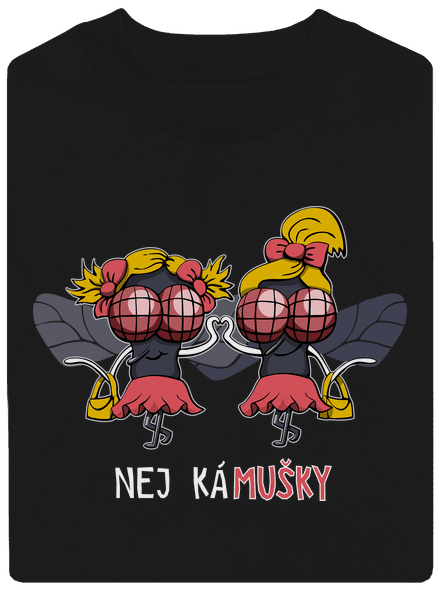 Nej kámušky unisex mikina bez kapuce Black