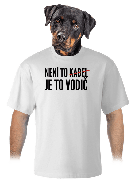 Je to vodič unisex tričko oversized White