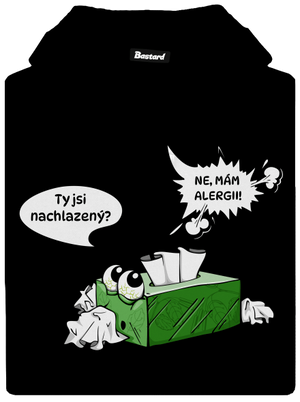 Mám alergii pánská mikina klokanka Black