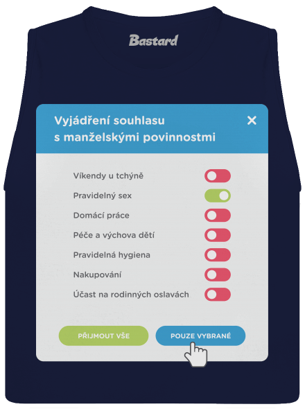 Manželské povinnosti dámské tílko volné Navy
