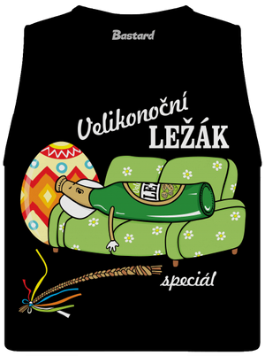 Velikonoční ležák dámské tílko volné Black