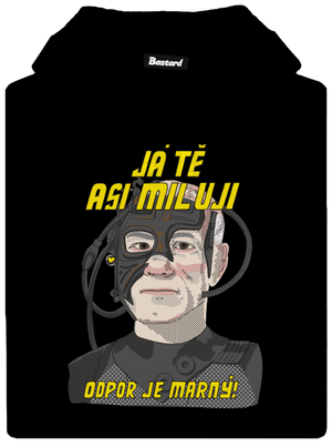 Zamilovaný Borg pánská mikina klokanka Black