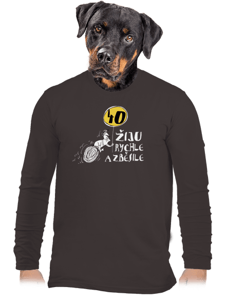 Žiju rychle a zběsile pánské dlouhý rukáv Bear Brown