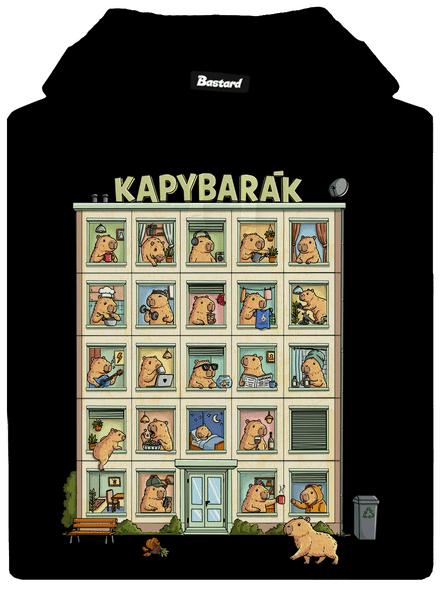 Kapybarák pánská mikina klokanka Black